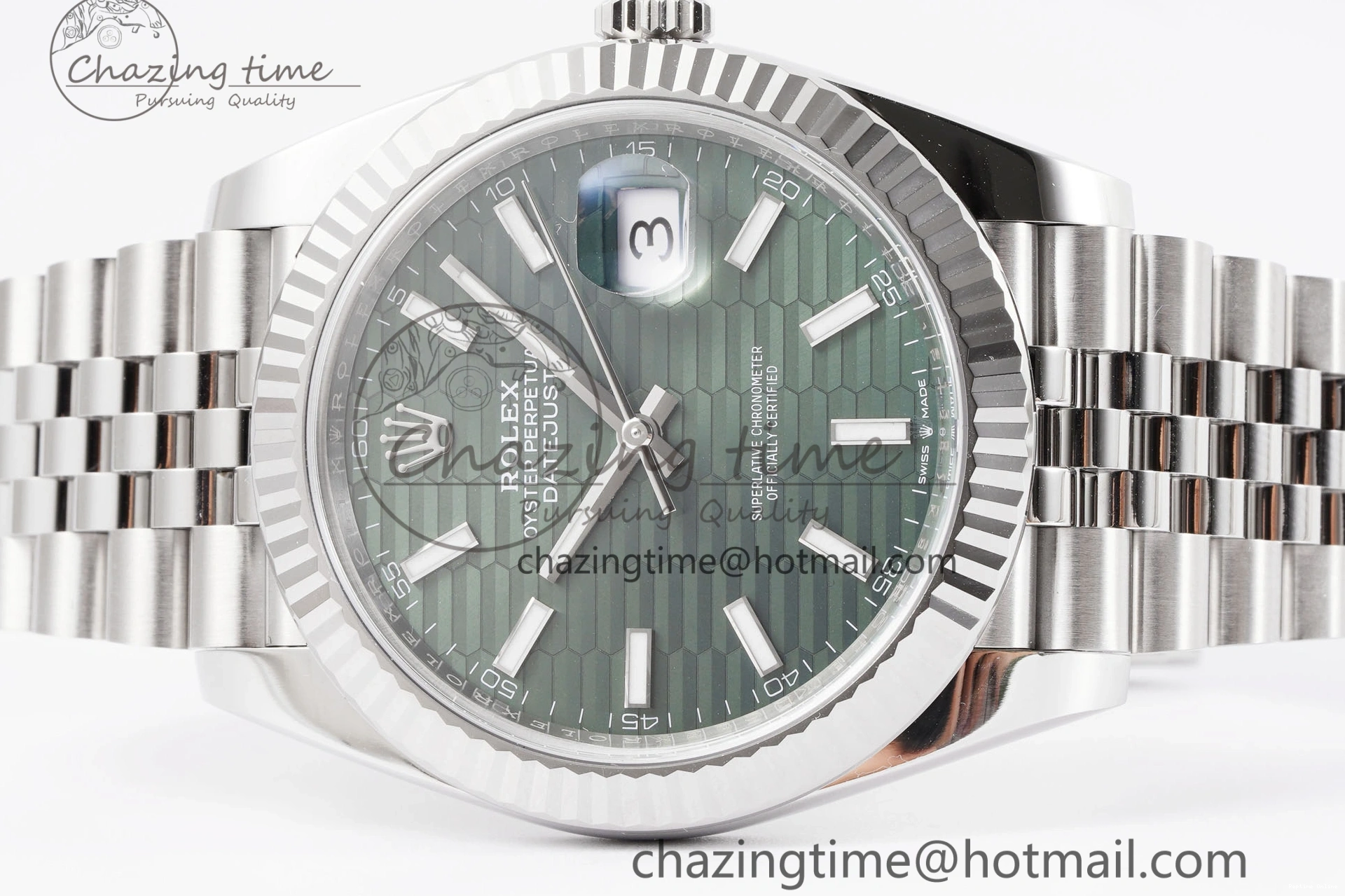 0218 DateJust 41 126234 Clean 1:1 Best Edition 904L Steel Green Textured Dial on Jubilee Bracelet VR OdorResistant 1995